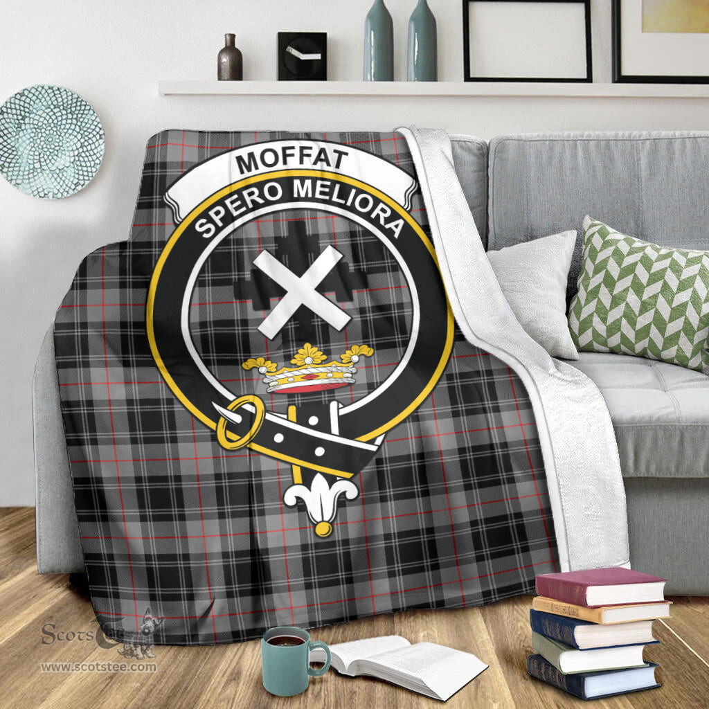 Scottish Moffat Modern Clan Tartan Blanket with Family Crest Tartan Plaid Sherpa Blanket Scottish Plaid Tartan Plaid - ScotsTee - scotstee.com