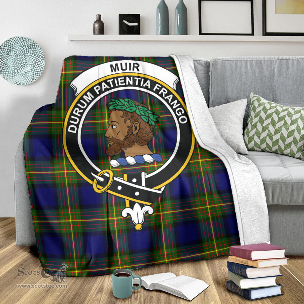 Scottish Muir Clan Tartan Blanket with Family Crest Tartan Plaid Sherpa Blanket Scottish Plaid Tartan Plaid - ScotsTee - scotstee.com