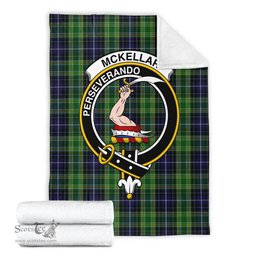 Scottish McKellar Clan Tartan Blanket with Family Crest Tartan Plaid Sherpa Blanket Scottish Plaid Tartan Plaid - ScotsTee - scotstee.com