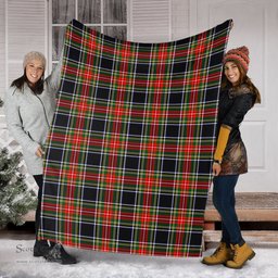 Scottish Stewart Black Clan Tartan Blanket Tartan Plaid Sherpa Blanket Scottish Plaid Tartan Plaid - ScotsTee - scotstee.com