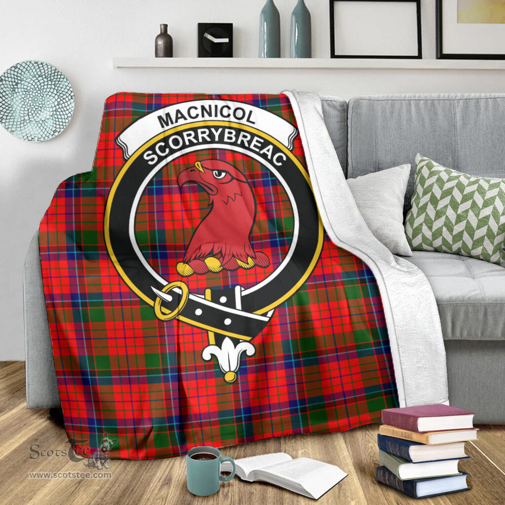 Scottish MacNicol of Scorrybreac Clan Tartan Blanket with Family Crest Tartan Plaid Sherpa Blanket Scottish Plaid Tartan Plaid - ScotsTee - scotstee.com