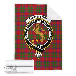 Scottish MacIntosh Modern Clan Tartan Blanket with Family Crest Tartan Plaid Sherpa Blanket Scottish Plaid Tartan Plaid - ScotsTee - scotstee.com