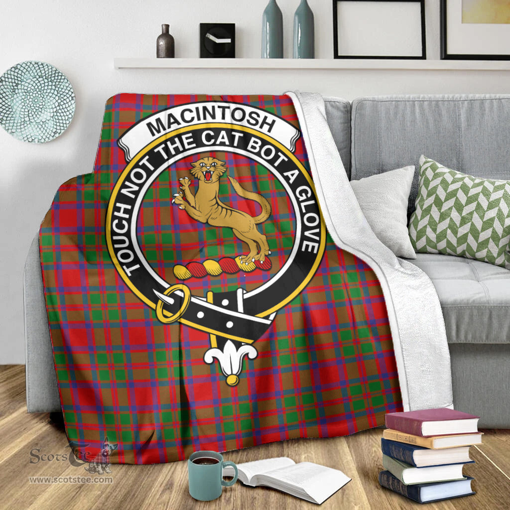 Scottish MacIntosh Modern Clan Tartan Blanket with Family Crest Tartan Plaid Sherpa Blanket Scottish Plaid Tartan Plaid - ScotsTee - scotstee.com