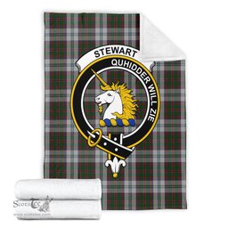 Scottish Stewart of Appin Dress Clan Tartan Blanket with Family Crest Tartan Plaid Sherpa Blanket Scottish Plaid Tartan Plaid - ScotsTee - scotstee.com