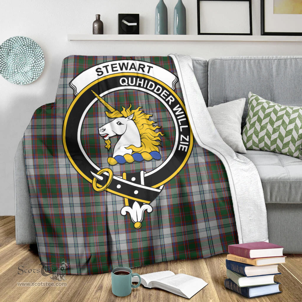 Scottish Stewart of Appin Dress Clan Tartan Blanket with Family Crest Tartan Plaid Sherpa Blanket Scottish Plaid Tartan Plaid - ScotsTee - scotstee.com