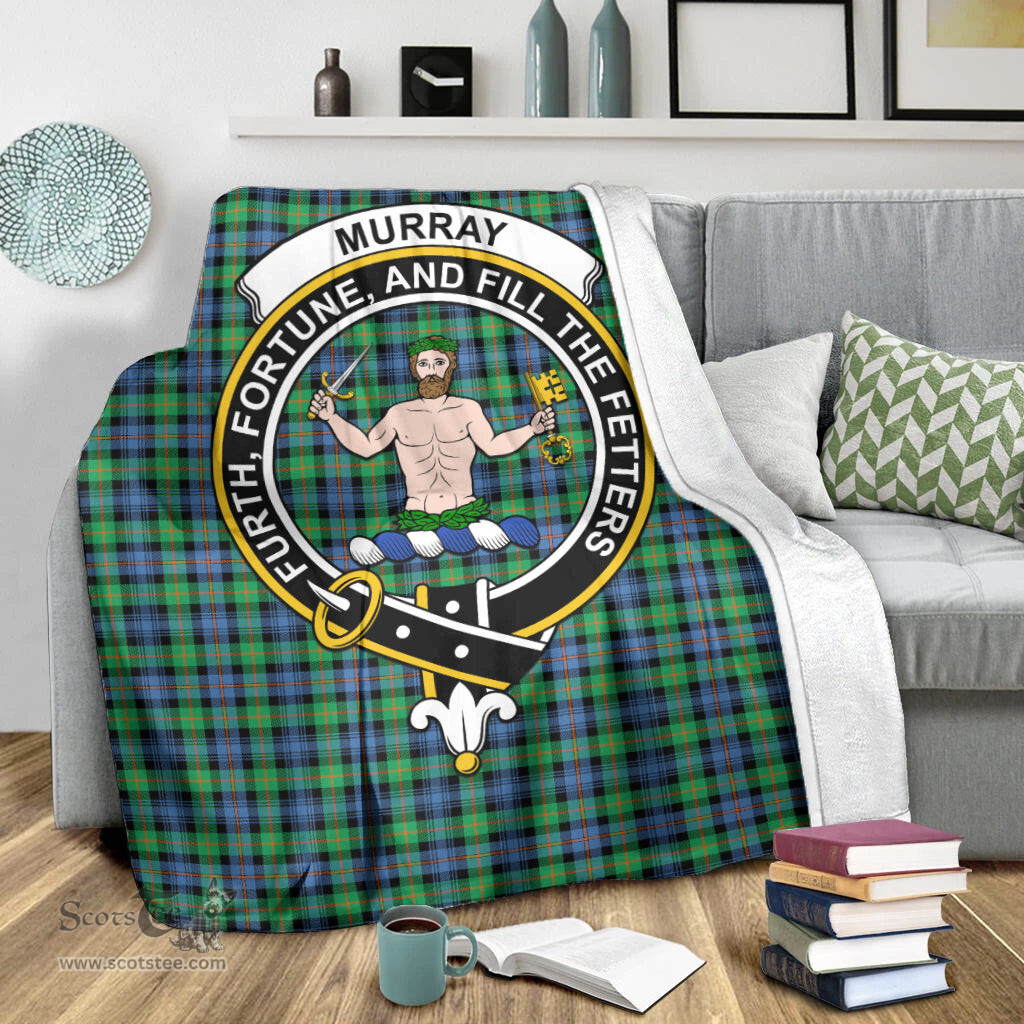 Scottish Murray of Atholl Ancient Clan Tartan Blanket with Family Crest Tartan Plaid Sherpa Blanket Scottish Plaid Tartan Plaid - ScotsTee - scotstee.com