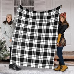 Scottish MacFarlane Black White Clan Tartan Blanket Tartan Plaid Sherpa Blanket Scottish Plaid Tartan Plaid - ScotsTee - scotstee.com