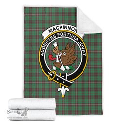 Scottish MacKinnon Hunting Ancient Clan Tartan Blanket with Family Crest Tartan Plaid Sherpa Blanket Scottish Plaid Tartan Plaid - ScotsTee - scotstee.com