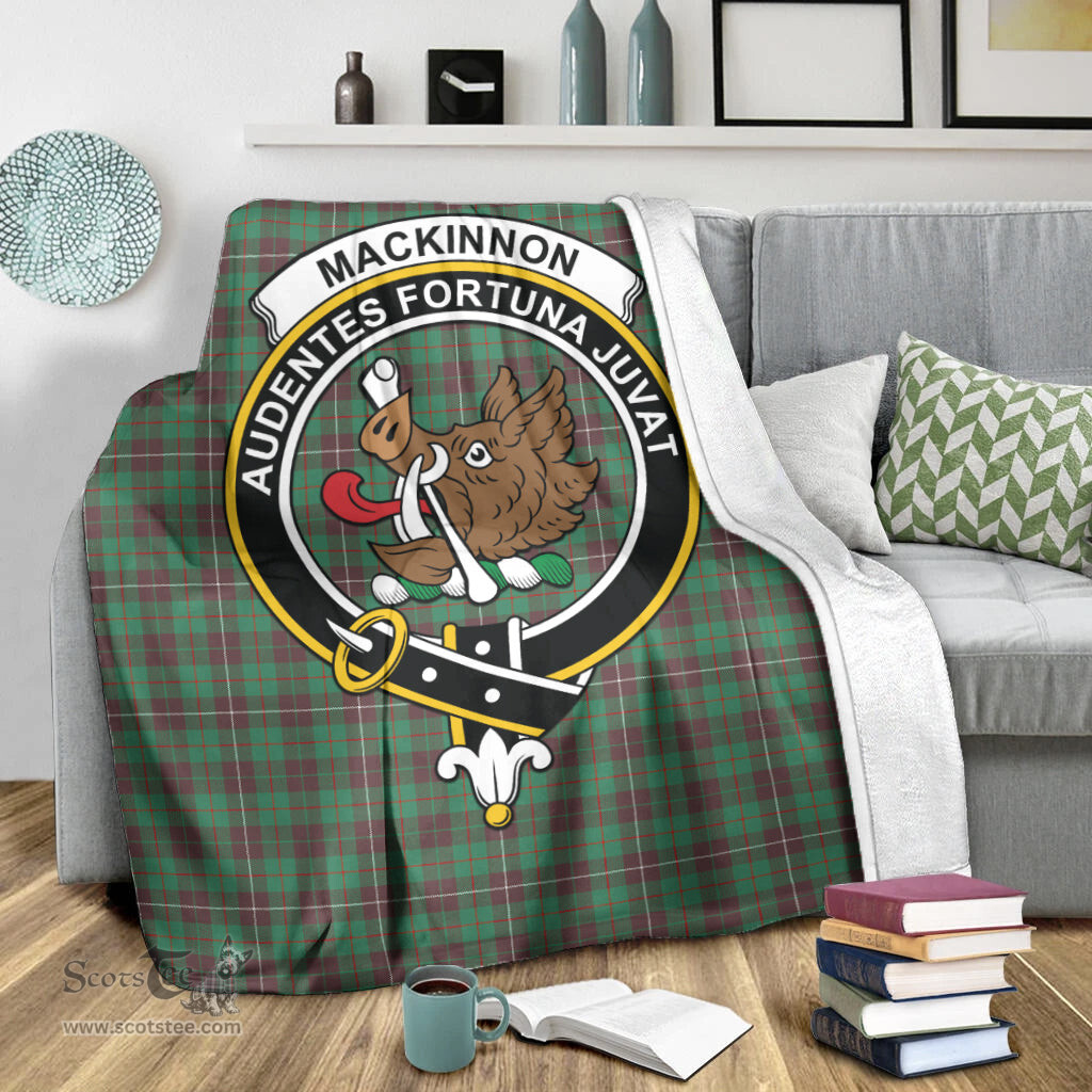 Scottish MacKinnon Hunting Ancient Clan Tartan Blanket with Family Crest Tartan Plaid Sherpa Blanket Scottish Plaid Tartan Plaid - ScotsTee - scotstee.com