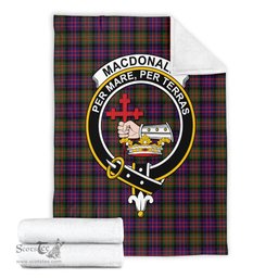 Scottish MacDonald Modern Clan Tartan Blanket with Family Crest Tartan Plaid Sherpa Blanket Scottish Plaid Tartan Plaid - ScotsTee - scotstee.com