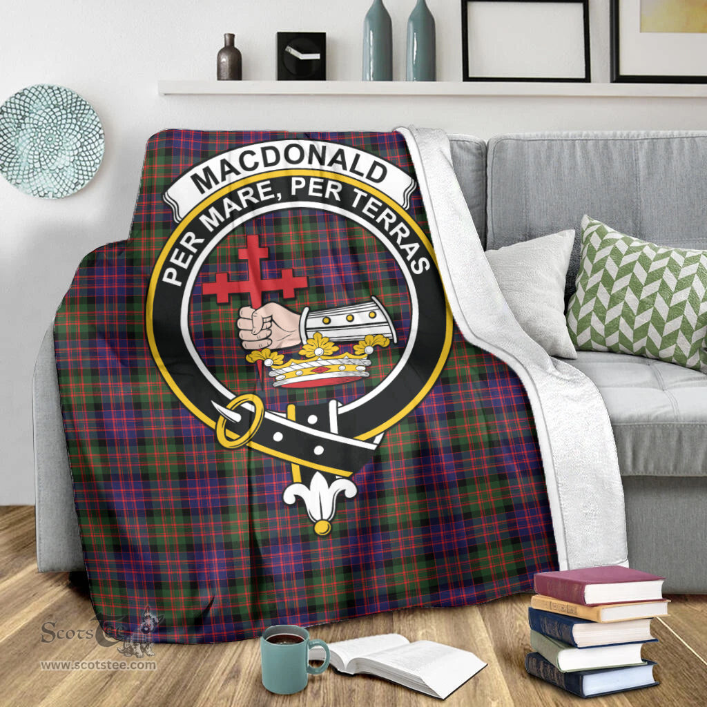 Scottish MacDonald Modern Clan Tartan Blanket with Family Crest Tartan Plaid Sherpa Blanket Scottish Plaid Tartan Plaid - ScotsTee - scotstee.com