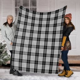 Scottish MacLeod Black and White Clan Tartan Blanket Tartan Plaid Sherpa Blanket Scottish Plaid Tartan Plaid - ScotsTee - scotstee.com