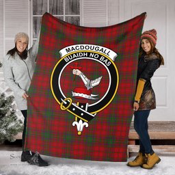 Scottish MacDougall Clan Tartan Blanket with Family Crest Tartan Plaid Sherpa Blanket Scottish Plaid Tartan Plaid - ScotsTee - scotstee.com