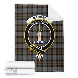Scottish MacKay Weathered Clan Tartan Blanket with Family Crest Tartan Plaid Sherpa Blanket Scottish Plaid Tartan Plaid - ScotsTee - scotstee.com