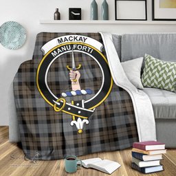 Scottish MacKay Weathered Clan Tartan Blanket with Family Crest Tartan Plaid Sherpa Blanket Scottish Plaid Tartan Plaid - ScotsTee - scotstee.com