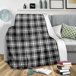 Scottish Menzies Black and White Clan Tartan Blanket Tartan Plaid Sherpa Blanket Scottish Plaid Tartan Plaid - ScotsTee - scotstee.com