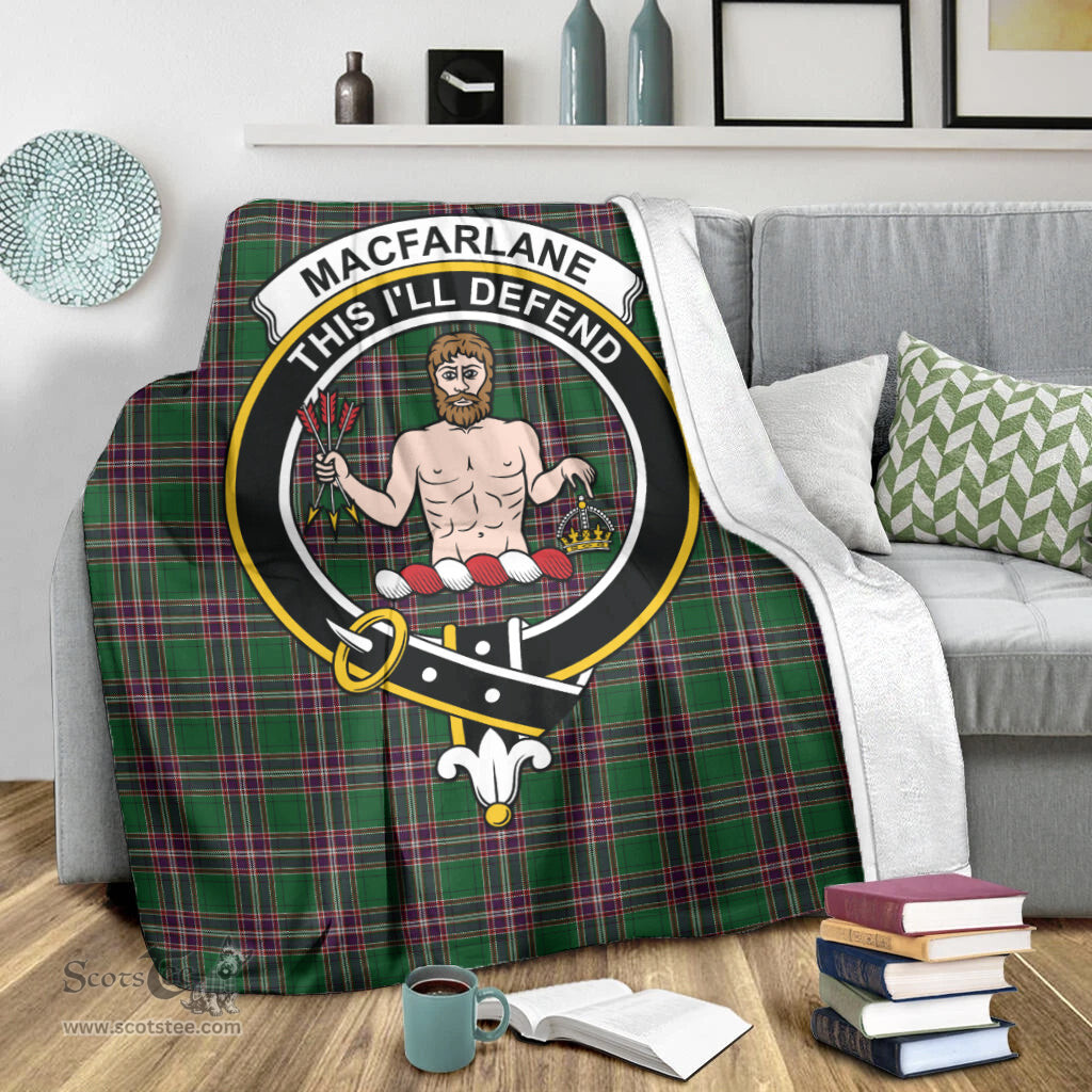 Scottish MacFarlane Hunting Clan Tartan Blanket with Family Crest Tartan Plaid Sherpa Blanket Scottish Plaid Tartan Plaid - ScotsTee - scotstee.com