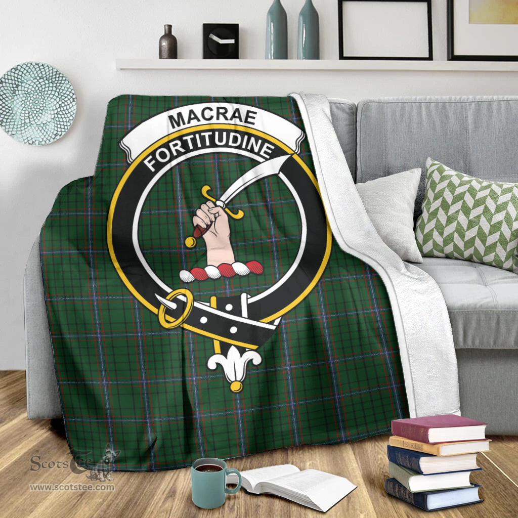 Scottish MacRae Clan Tartan Blanket with Family Crest Tartan Plaid Sherpa Blanket Scottish Plaid Tartan Plaid - ScotsTee - scotstee.com