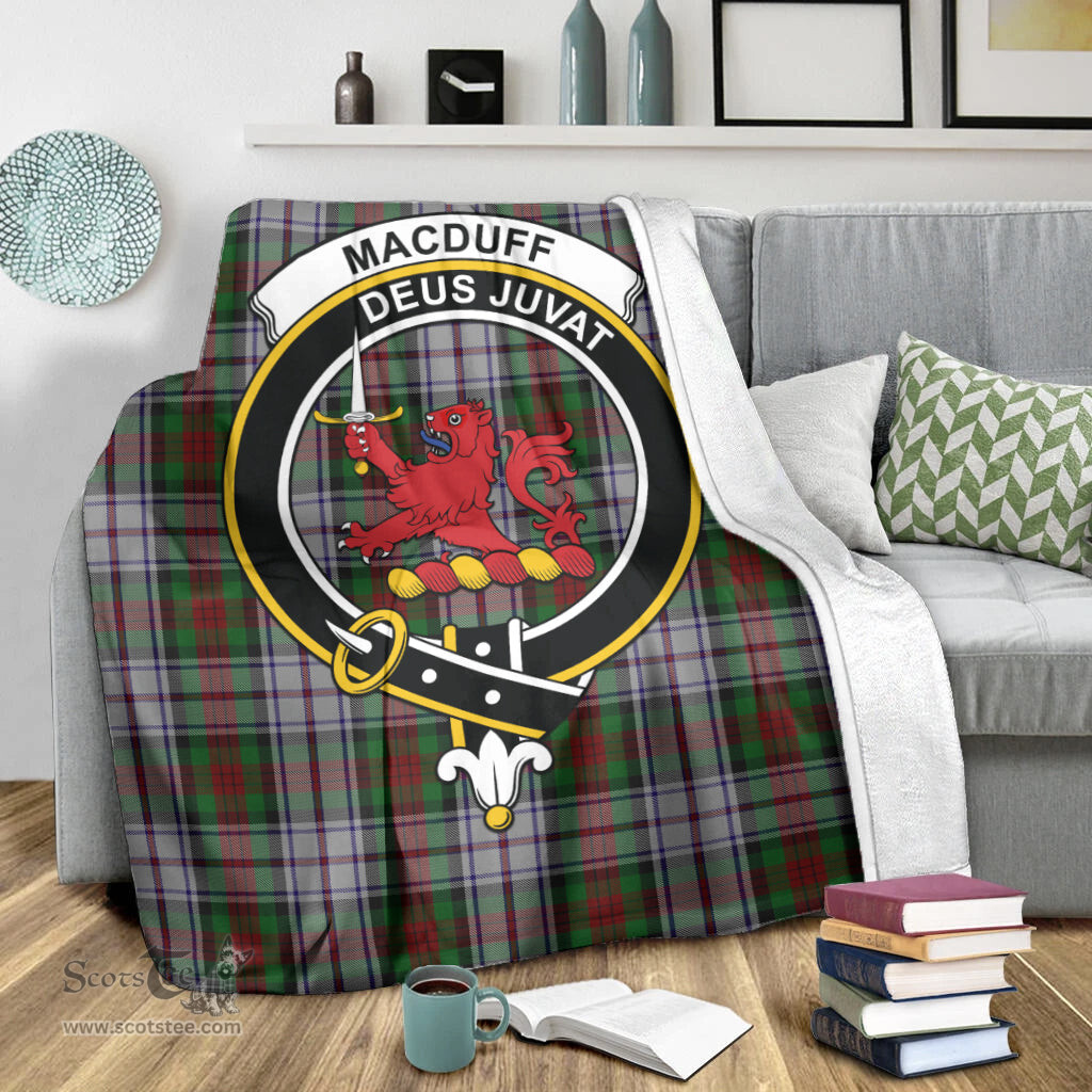 Scottish MacDuff Dress Clan Tartan Blanket with Family Crest Tartan Plaid Sherpa Blanket Scottish Plaid Tartan Plaid - ScotsTee - scotstee.com