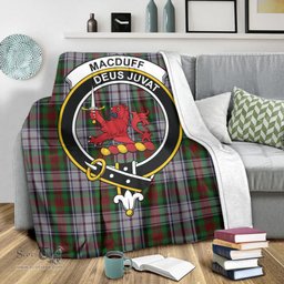 Scottish MacDuff Dress Clan Tartan Blanket with Family Crest Tartan Plaid Sherpa Blanket Scottish Plaid Tartan Plaid - ScotsTee - scotstee.com