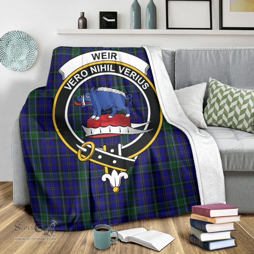 Scottish Weir Clan Tartan Blanket with Family Crest Tartan Plaid Sherpa Blanket Scottish Plaid Tartan Plaid - ScotsTee - scotstee.com