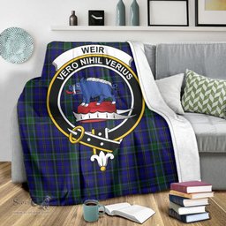 Scottish Weir Clan Tartan Blanket with Family Crest Tartan Plaid Sherpa Blanket Scottish Plaid Tartan Plaid - ScotsTee - scotstee.com