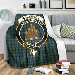 Scottish MacKenzie Clan Tartan Blanket with Family Crest Tartan Plaid Sherpa Blanket Scottish Plaid Tartan Plaid - ScotsTee - scotstee.com