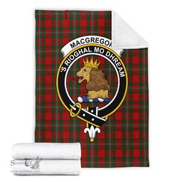 Scottish MacGregor Clan Tartan Blanket with Family Crest Tartan Plaid Sherpa Blanket Scottish Plaid Tartan Plaid - ScotsTee - scotstee.com