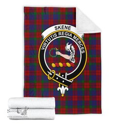 Scottish Skene of Cromar Clan Tartan Blanket with Family Crest Tartan Plaid Sherpa Blanket Scottish Plaid Tartan Plaid - ScotsTee - scotstee.com