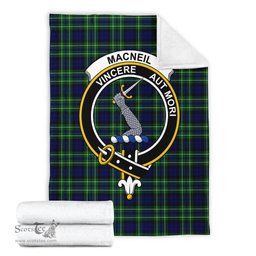 Scottish MacNeil of Colonsay Modern Clan Tartan Blanket with Family Crest Tartan Plaid Sherpa Blanket Scottish Plaid Tartan Plaid - ScotsTee - scotstee.com