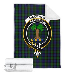 Scottish MacEwen Clan Tartan Blanket with Family Crest Tartan Plaid Sherpa Blanket Scottish Plaid Tartan Plaid - ScotsTee - scotstee.com