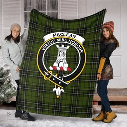 Scottish MacLean Hunting Clan Tartan Blanket with Family Crest Tartan Plaid Sherpa Blanket Scottish Plaid Tartan Plaid - ScotsTee - scotstee.com