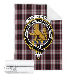 Scottish MacPherson Clan Tartan Blanket with Family Crest Tartan Plaid Sherpa Blanket Scottish Plaid Tartan Plaid - ScotsTee - scotstee.com