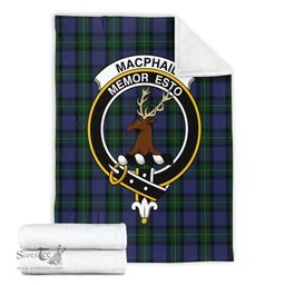 Scottish MacPhail Hunting Clan Tartan Blanket with Family Crest Tartan Plaid Sherpa Blanket Scottish Plaid Tartan Plaid - ScotsTee - scotstee.com