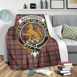 Scottish MacPherson Ancient Clan Tartan Blanket with Family Crest Tartan Plaid Sherpa Blanket Scottish Plaid Tartan Plaid - ScotsTee - scotstee.com
