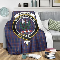 Scottish MacLaine of Lochbuie Clan Tartan Blanket with Family Crest Tartan Plaid Sherpa Blanket Scottish Plaid Tartan Plaid - ScotsTee - scotstee.com