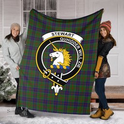 Scottish Stewart of Appin Hunting Clan Tartan Blanket with Family Crest Tartan Plaid Sherpa Blanket Scottish Plaid Tartan Plaid - ScotsTee - scotstee.com