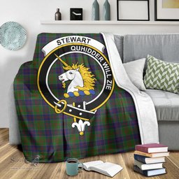 Scottish Stewart of Appin Hunting Clan Tartan Blanket with Family Crest Tartan Plaid Sherpa Blanket Scottish Plaid Tartan Plaid - ScotsTee - scotstee.com