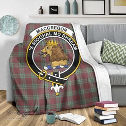 Scottish MacGregor Hunting Ancient Clan Tartan Blanket with Family Crest Tartan Plaid Sherpa Blanket Scottish Plaid Tartan Plaid - ScotsTee - scotstee.com