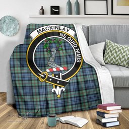Scottish MacKinlay Ancient Clan Tartan Blanket with Family Crest Tartan Plaid Sherpa Blanket Scottish Plaid Tartan Plaid - ScotsTee - scotstee.com