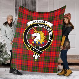 Scottish Stewart of Appin Modern Clan Tartan Blanket with Family Crest Tartan Plaid Sherpa Blanket Scottish Plaid Tartan Plaid - ScotsTee - scotstee.com