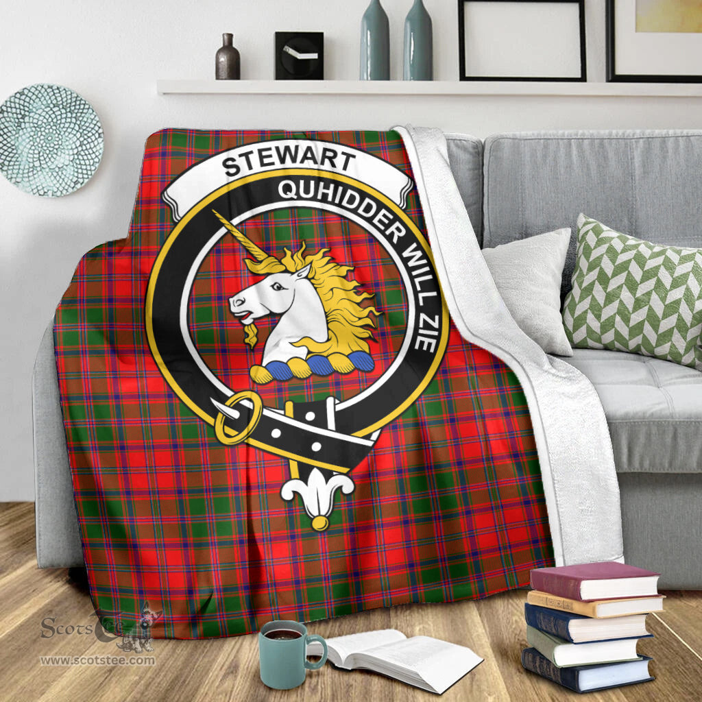 Scottish Stewart of Appin Modern Clan Tartan Blanket with Family Crest Tartan Plaid Sherpa Blanket Scottish Plaid Tartan Plaid - ScotsTee - scotstee.com
