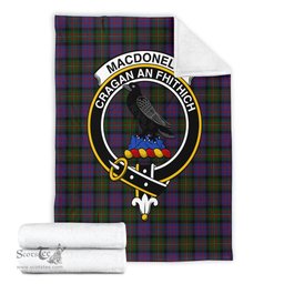 Scottish MacDonell of Glengarry Clan Tartan Blanket with Family Crest Tartan Plaid Sherpa Blanket Scottish Plaid Tartan Plaid - ScotsTee - scotstee.com