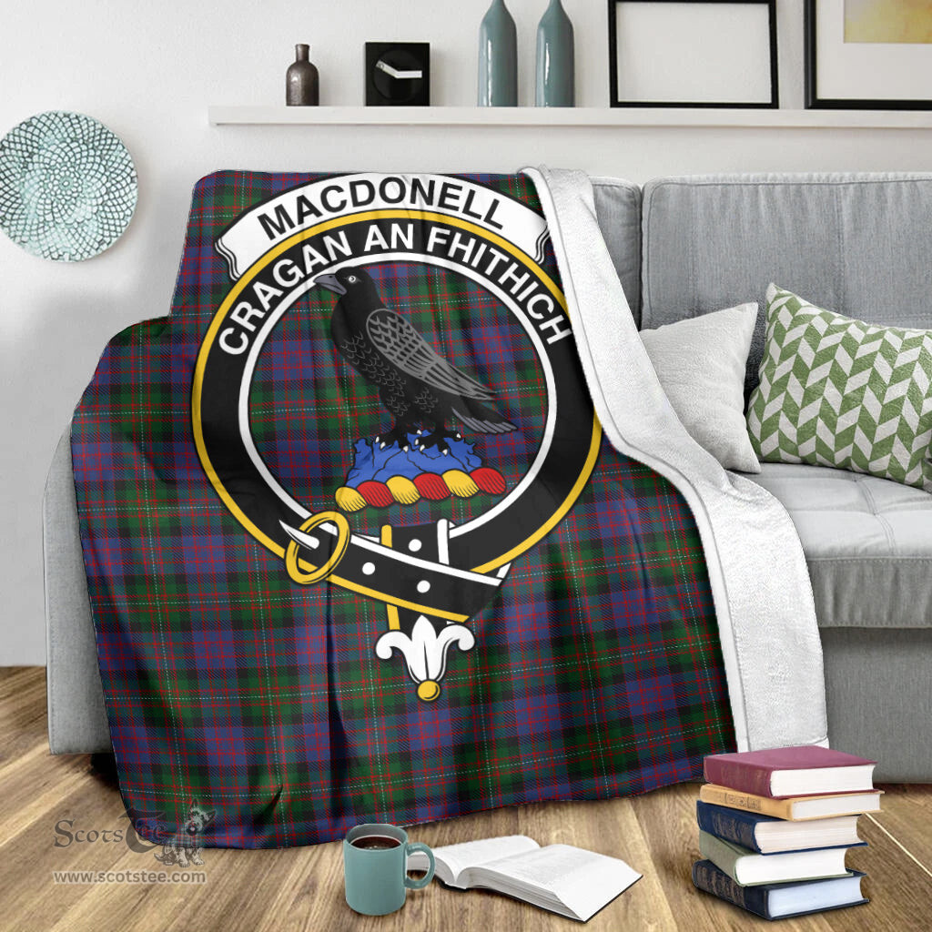 Scottish MacDonell of Glengarry Clan Tartan Blanket with Family Crest Tartan Plaid Sherpa Blanket Scottish Plaid Tartan Plaid - ScotsTee - scotstee.com