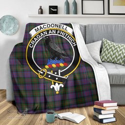 Scottish MacDonell of Glengarry Clan Tartan Blanket with Family Crest Tartan Plaid Sherpa Blanket Scottish Plaid Tartan Plaid - ScotsTee - scotstee.com