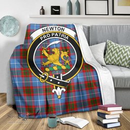 Scottish Newton Clan Tartan Blanket with Family Crest Tartan Plaid Sherpa Blanket Scottish Plaid Tartan Plaid - ScotsTee - scotstee.com