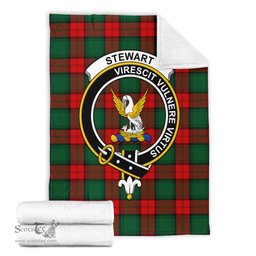 Scottish Stewart Atholl Modern Clan Tartan Blanket with Family Crest Tartan Plaid Sherpa Blanket Scottish Plaid Tartan Plaid - ScotsTee - scotstee.com