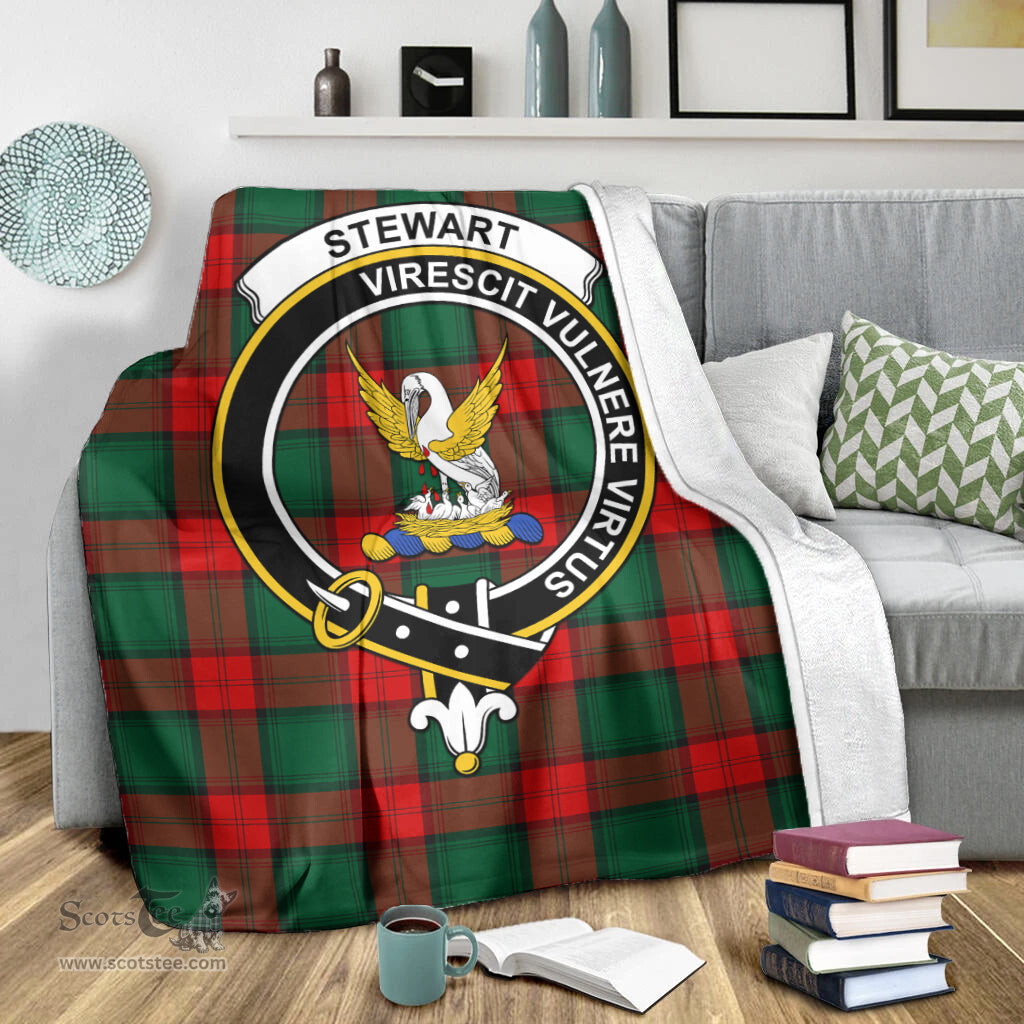 Scottish Stewart Atholl Modern Clan Tartan Blanket with Family Crest Tartan Plaid Sherpa Blanket Scottish Plaid Tartan Plaid - ScotsTee - scotstee.com