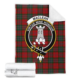 Scottish MacLean Clan Tartan Blanket with Family Crest Tartan Plaid Sherpa Blanket Scottish Plaid Tartan Plaid - ScotsTee - scotstee.com