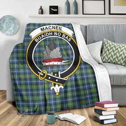 Scottish MacNeil of Barra Ancient Clan Tartan Blanket with Family Crest Tartan Plaid Sherpa Blanket Scottish Plaid Tartan Plaid - ScotsTee - scotstee.com
